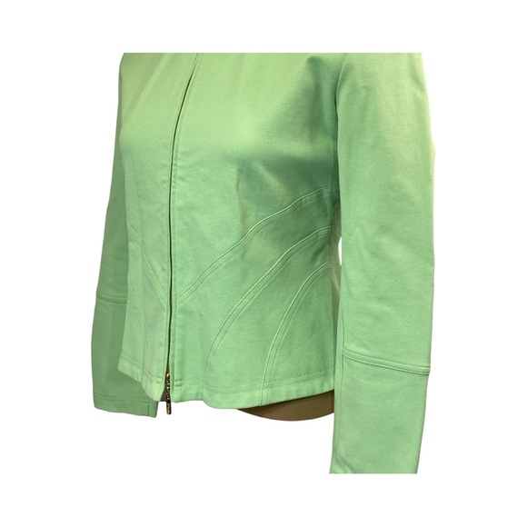 St. John Sport By Marie Gray Zip Front Green Jacket Size M - Picture 5 of 16